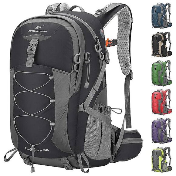 Hiking Backpack,Camping Backpack,50L Waterproof Hiking Daypack 50l Black